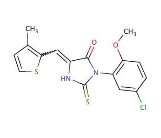 3-(5-chloro-2-methoxyphenyl)-5-[(3-methylthiophen-2-yl)methylidene]-2-sulfanylideneimidazolidin-4-one - chemical structure im