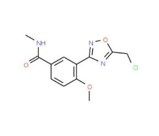 3-[5-(Chloromethyl)-1,2,4-oxadiazol-3-yl]-4-methoxy-N-methylbenzamide - chemical structure image