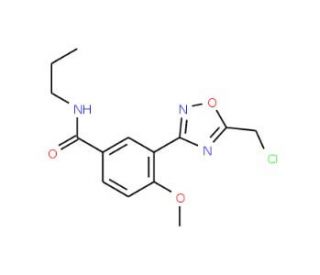 3-[5-(Chloromethyl)-1,2,4-oxadiazol-3-yl]-4-methoxy-N-propylbenzamide - chemical structure image