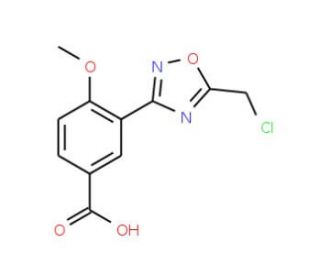 3-[5-(Chloromethyl)-1,2,4-oxadiazol-3-yl]-4-methoxybenzoic acid - chemical structure image