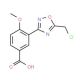3-[5-(Chloromethyl)-1,2,4-oxadiazol-3-yl]-4-methoxybenzoic acid - chemical structure image