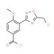 3-[5-(Chloromethyl)-1,2,4-oxadiazol-3-yl]-4-methoxybenzoyl chloride - chemical structure image