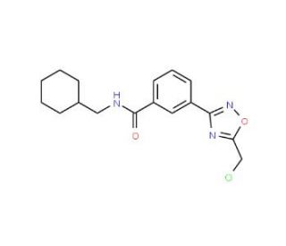 3-[5-(Chloromethyl)-1,2,4-oxadiazol-3-yl]-N-(cyclohexylmethyl)benzamide - chemical structure image
