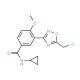 3-[5-(Chloromethyl)-1,2,4-oxadiazol-3-yl]-N-cyclopropyl-4-methoxybenzamide - chemical structure image