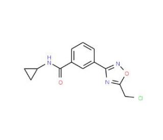 3-[5-(Chloromethyl)-1,2,4-oxadiazol-3-yl]-N-cyclopropylbenzamide - chemical structure image