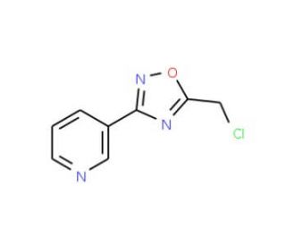 3-[5-(chloromethyl)-1,2,4-oxadiazol-3-yl]pyridine (CAS 15328-03-7) - chemical structure image
