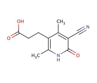 3-(5-cyano-2,4-dimethyl-6-oxo-1,6-dihydropyridin-3-yl)propanoic acid - chemical structure image