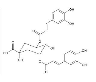 3,5-Di-O-caffeoylquinic acid (CAS 2450-53-5) - chemical structure image