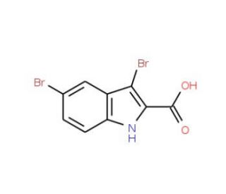 3,5-Dibromo-1H-indole-2-carboxylic acid (CAS 98591-49-2) - chemical structure image