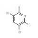 3,5-Dibromo-2-fluoro-6-methylpyridine (CAS 632628-07-0) - chemical structure image