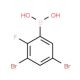 3,5-Dibromo-2-fluorophenylboronic acid (CAS 1072951-82-6) - chemical structure image