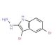 3,5-Dibromo-2-hydrazino-1H-indole (CAS 937604-20-1) - chemical structure image