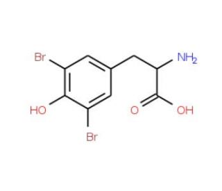 3,5-Dibromo-D-tyrosine (CAS 50299-42-8) - chemical structure image