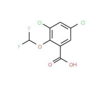 3,5-dichloro-2-(difluoromethoxy)benzoic acid - chemical structure image
