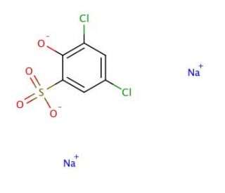 3,5-Dichloro-2-hydroxybenzenesulfonic acid, disodium salt (CAS 95041-38-6) - chemical structure image
