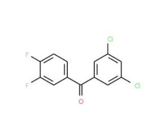 3,5-Dichloro-3&prime;,4&prime;-difluorobenzophenone (CAS 845781-05-7) - chemical structure image