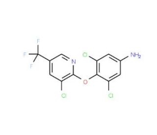 3,5-Dichloro-4-{[3-chloro-5-(trifluoromethyl)-2-pyridinyl]oxy}phenylamine (CAS 73265-15-3) - chemical structure image