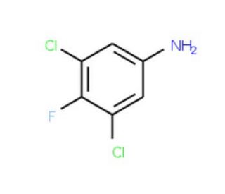 3,5-Dichloro-4-fluoroaniline (CAS 2729-34-2) - chemical structure image