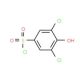 3,5-Dichloro-4-hydroxybenzenesulfonyl chloride (CAS 13432-81-0) - chemical structure image