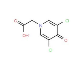 3,5-Dichloro-4-pyridone-1-acetic acid (CAS 56187-37-2) - chemical structure image