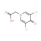 3,5-Dichloro-4-pyridone-1-acetic acid (CAS 56187-37-2) - chemical structure image