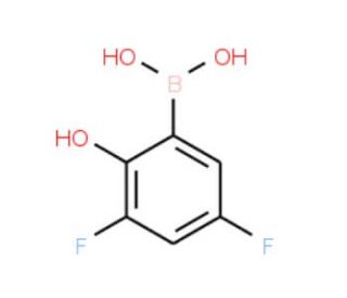 3,5-Difluoro-2-hydroxyphenylboronic acid (CAS 1150114-51-4) - chemical structure image