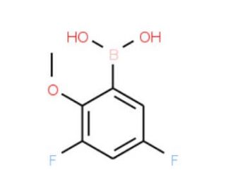 3,5-Difluoro-2-methoxybenzeneboronic acid (CAS 737000-76-9) - chemical structure image
