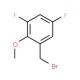 3,5-Difluoro-2-methoxybenzyl bromide (CAS 886500-63-6) - chemical structure image