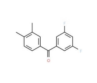 3,5-Difluoro-3&prime;,4&prime;-dimethylbenzophenone (CAS 844885-21-8) - chemical structure image