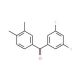 3,5-Difluoro-3′,4′-dimethylbenzophenone (CAS 844885-21-8) - chemical structure image