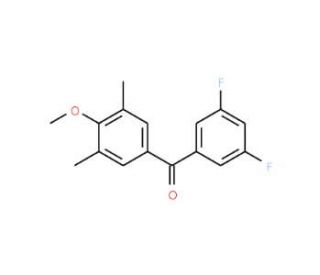 3,5-Difluoro-3&prime;,5&prime;-dimethyl-4&prime;-methoxybenzophenone (CAS 844885-20-7) - chemical structure image