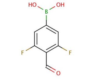 3,5-Difluoro-4-formylphenylboronic acid (CAS 870718-11-9) - chemical structure image