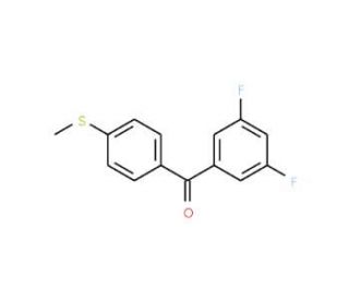 3,5-Difluoro-4&prime;-(methylthio)benzophenone (CAS 197439-19-3) - chemical structure image