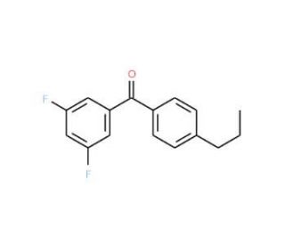 3,5-Difluoro-4&prime;-n-propylbenzophenone (CAS 844885-12-7) - chemical structure image