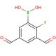 3,5-Diformyl-2-fluorophenylboronic acid (CAS 870778-85-1) - chemical structure image