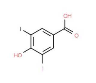 3,5-Diiodo-4-hydroxybenzoic acid (CAS 618-76-8) - chemical structure image