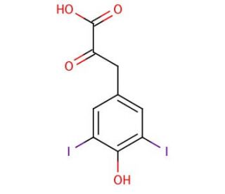 3,5-Diiodo-4-hydroxyphenylpyruvic Acid (CAS 780-00-7) - chemical structure image