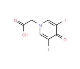 3,5-Diiodo-4-pyridone-1-acetic acid (CAS 101-29-1) - chemical structure image
