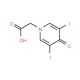 3,5-Diiodo-4-pyridone-1-acetic acid (CAS 101-29-1) - chemical structure image