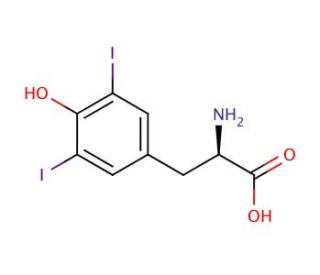 3,5-Diiodo-D-tyrosine (CAS 16711-71-0) - chemical structure image