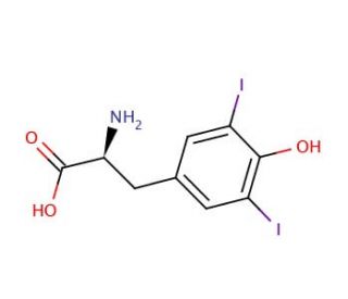3,5-Diiodo-L-tyrosine dihydrate (CAS 18835-59-1) - chemical structure image