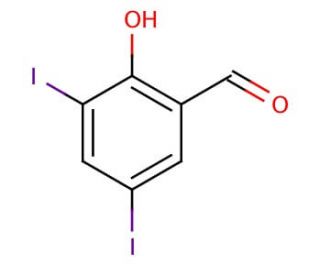 3,5-Diiodosalicylaldehyde (CAS 2631-77-8) - chemical structure image