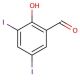 3,5-Diiodosalicylaldehyde (CAS 2631-77-8) - chemical structure image