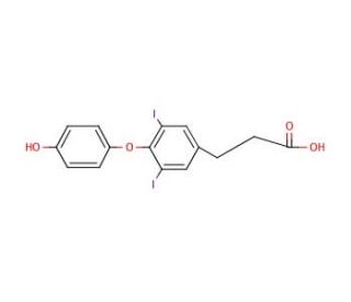 3,5-Diiodothyropropionic acid (CAS 1158-10-7) - chemical structure image