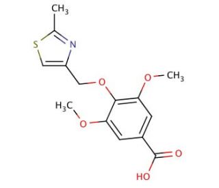 3,5-dimethoxy-4-[(2-methyl-1,3-thiazol-4-yl)methoxy]benzoic acid - chemical structure image