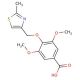 3,5-dimethoxy-4-[(2-methyl-1,3-thiazol-4-yl)methoxy]benzoic acid - chemical structure image