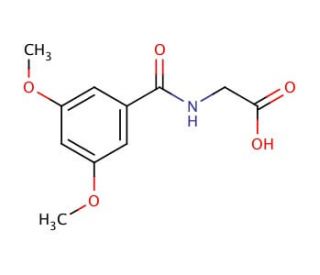 (3,5-Dimethoxy-benzoylamino)-acetic acid - chemical structure image