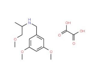 (3,5-Dimethoxy-benzyl)-(2-methoxy-1-methyl-ethyl)-amine oxalate - chemical structure image