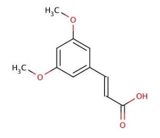 3,5-Dimethoxycinnamic acid, predominantly trans (CAS 16909-11-8) - chemical structure image