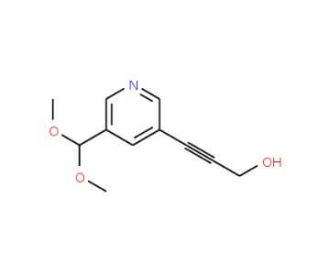3-(5-Dimethoxymethyl-pyridin-3-yl)-prop-2-yn-1-ol (CAS 898561-64-3) - chemical structure image